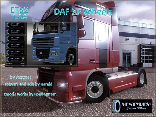 DAF XF CUSTOMS WHEELS V 1